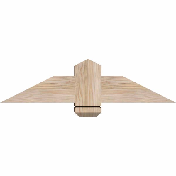 Ekena Millwork Eugene Smooth Timber Gable Bracket, Douglas Fir, 36"W x 9"H x 3 1/2"D x 5 1/2"F, 6/12 Pitch GBW036X09X0406EUG00SDF - main